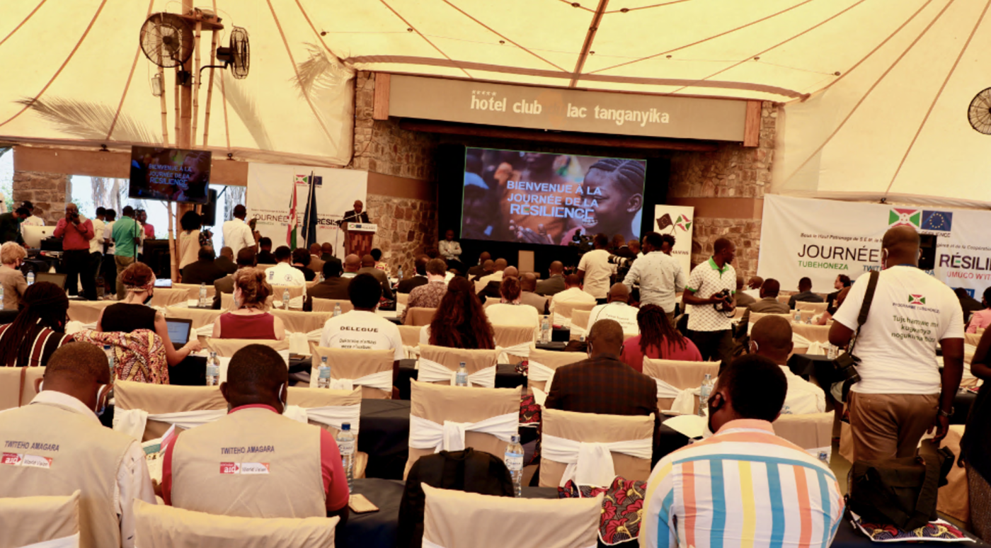 Burundian people sitting at a conference