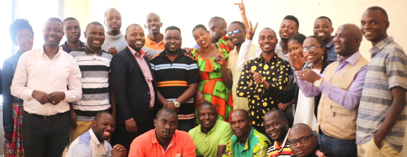 A group of Burundian people after training for mental health