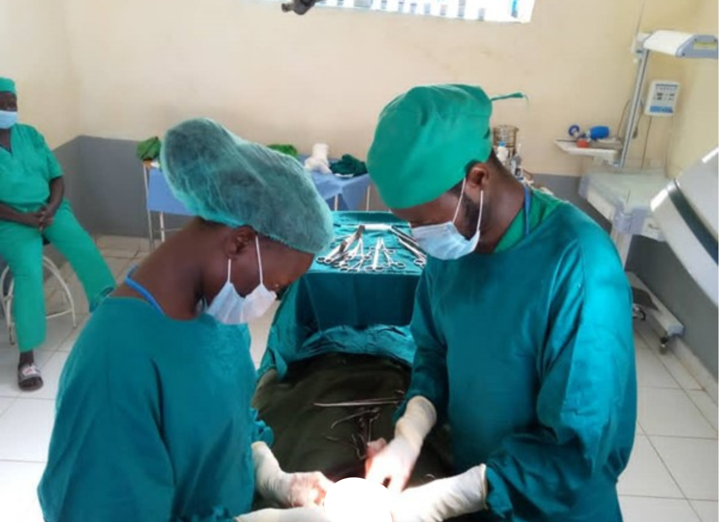 South Sudanese doctors during a surgery