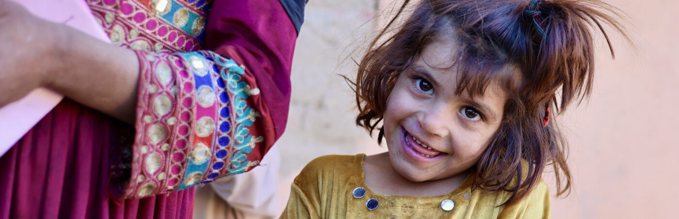 Little Afghan girl smiling