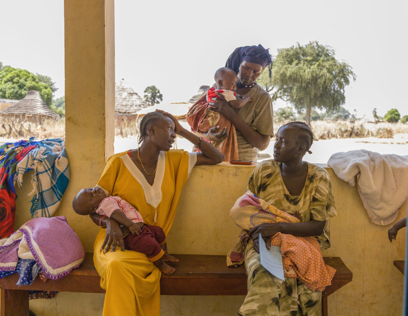 South Sudanese women with babies