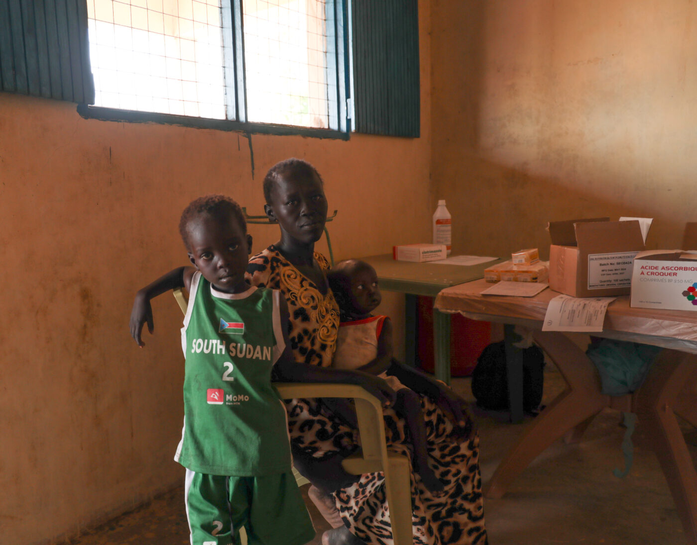South Sudan mother and child at doctor consultation