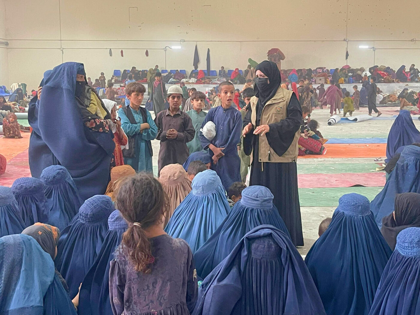Afghan at emergency shelter in Kunar