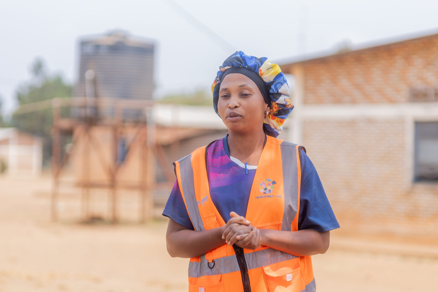 Worker in refugee camp in Burundi