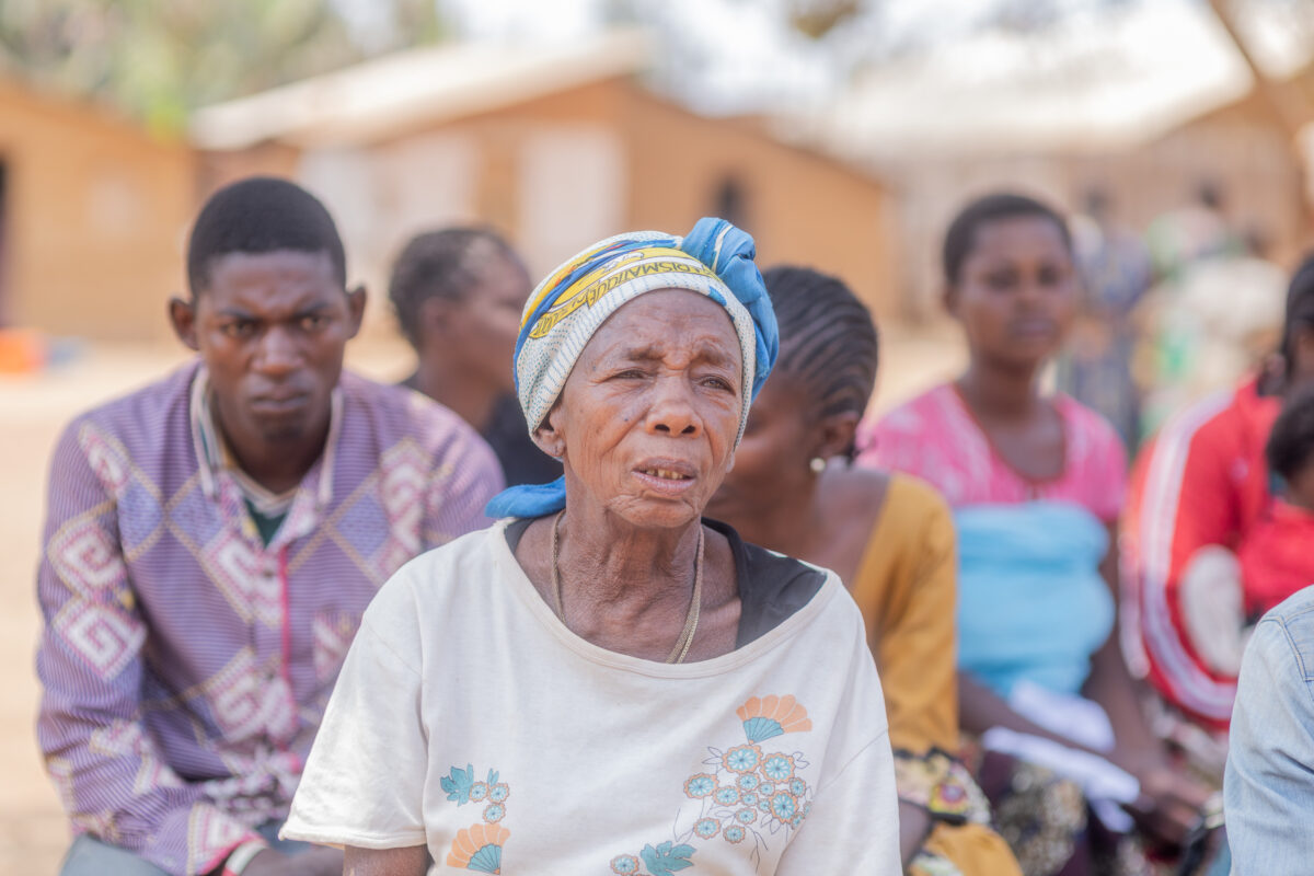 Burundian woman with the community